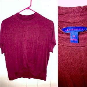 Aeropostal burgundy crop top size XL